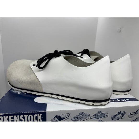 NWB Birkenstock Maine White Patent Lace-Up Shoes Men\'s 12 Normal Fit 0672281 main image 3